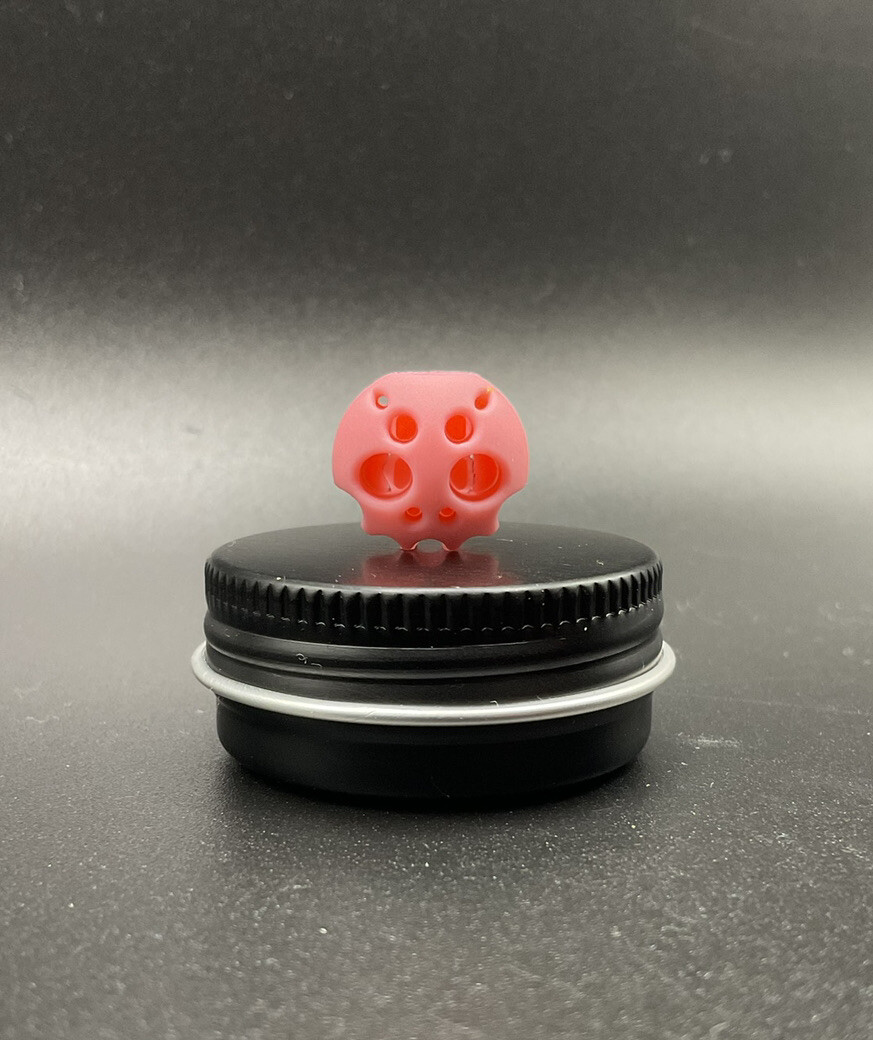 Playge Pink PVC Squishy Sacred Terror Skall Bead EDC Zipper Pull