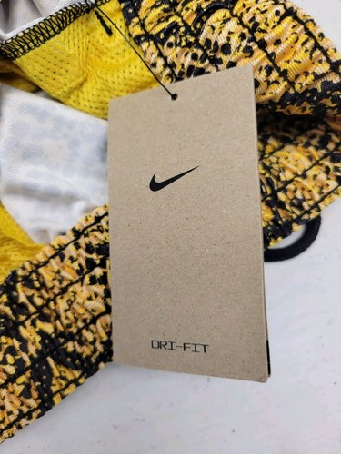 Nike Dri-Fit Women's Small Fly Crossover Basketball Shorts Loose Fit Yellow - Picture 10 of 12