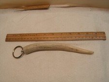 7 1/2  ANTLER Vintage Deer Antler Horn Key Chain Key Ring Collectible Fob Nice