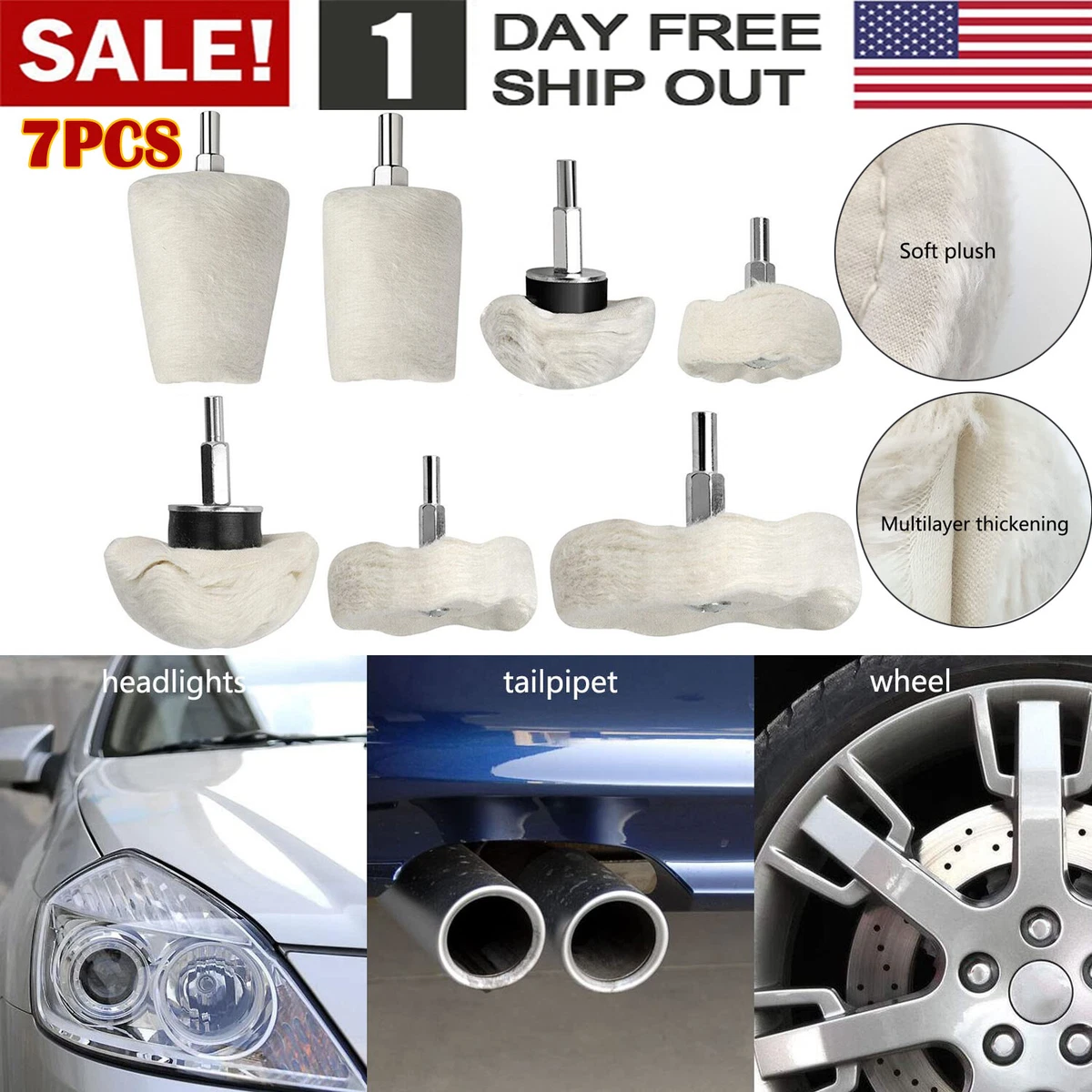 Cotton Metal Aluminum Polishing Wheel Kit for Drill Die Grinder