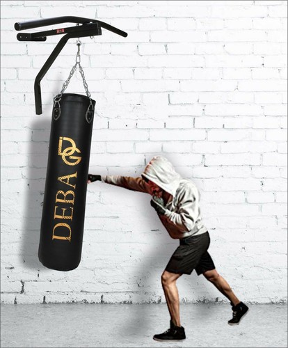 Saco de boxeo Deba® saco de arena de cuero deportes de combate con cadena de acero y soportes de saco de boxeo DE - Imagen 8 de 9