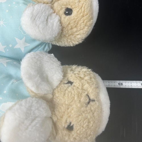 House of Lloyd Snuggles Glow Teddy Bear 13" Plush Blue Cloud Star Bunny Slippers - Picture 13 of 13