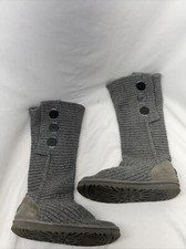 UGG S/N Classic Cardy Women Knit Boots Gray 5819 Size US 9 EU 40