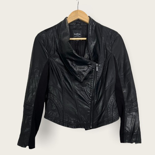 bebe genuine leather jacket