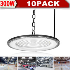 10 PACK 300W UFO LED High Bay Light Shop Industrial Commercial Factory Warehouse