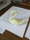 Vintage Hand Painted Swan Fenton By Marilyn Wagner Signed.