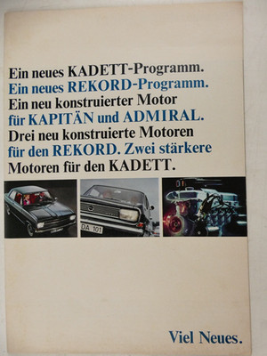 OPEL Viel Neues 1965 Katalog To-9473