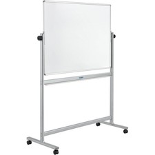 Reversible Rolling Magnetic Dry Erase Porcelain Whiteboard 48"W x 36"H Board