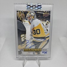 Matt Murray 2019/20 UD Clear Cut Canvas Signatures Auto #CS-MM #/25 Pittsburgh