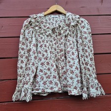 Dôen Floral Prairie Blouse Puff Sleeve Lace ...