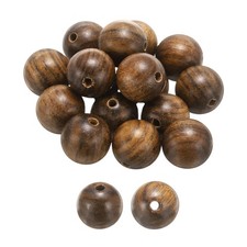 100pcs 10mm Black Rosewood Round Polished Wooden Loose Beads for Craft