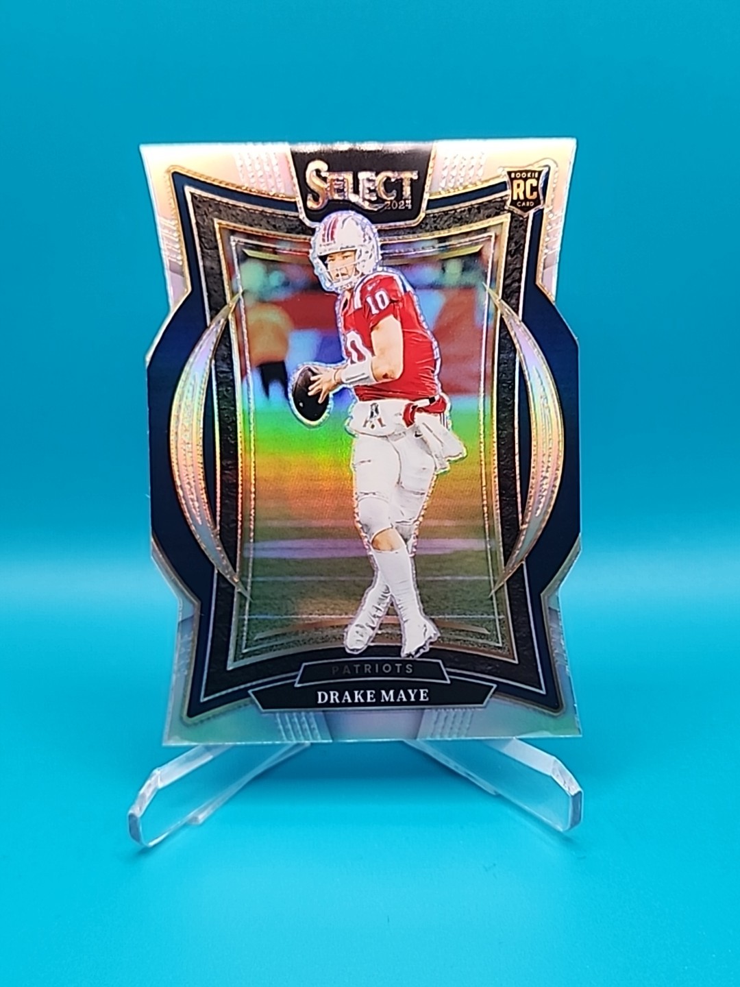 2024 Panini Select - Concourse Drake Maye #27 Silver Prizm Die-Cut (RC)