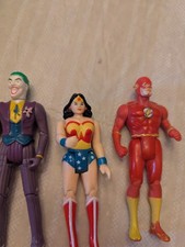 Lot of 3 Kenner DC Super Powers The Flash, Joker and Wonder Woman.