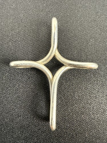 Tiffany & Co Elsa Peretti Infinity Cross Sterling Silver Pendant Beautiful - Picture 2 of 5