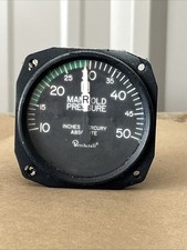 Beech Baron Dual Manifold Pressure Gauge  P/N: 50-380011-17