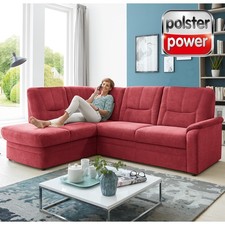 polsterpower Ecksofa - rot - mit Funktionen - Kombielement links Sofa