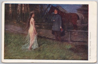 Antoni Piotrowski Painting Art Postcard Ballady i Romanse
