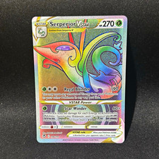 Pokémon TCG Serperior VSTAR Secret Rare Rainbow Full Art 196/195 Silver Tempest on eBay