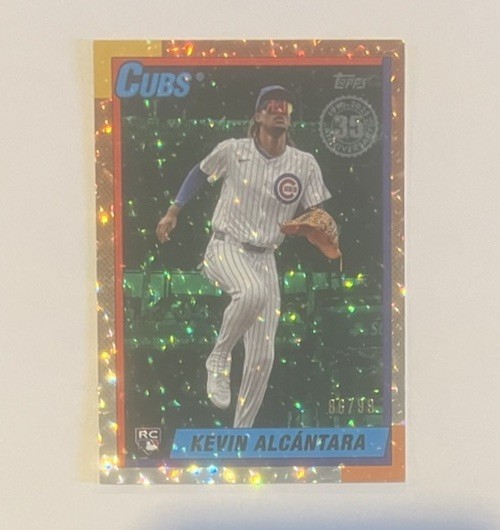 2025 Topps Series 2 Mega Kevin Alcantara 1990 Topps Green Foilboard 86/99