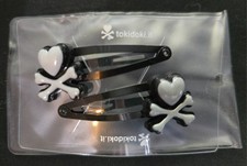  Tokidoki Anime Style Heart  Bones Skull Hair Clips Authentic New 
