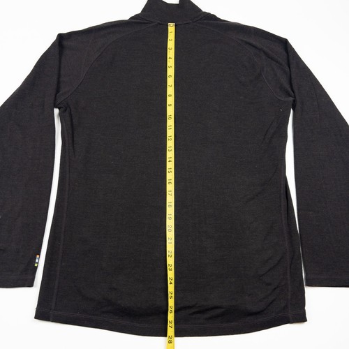 Smartwool Merino Wool 1/4 Zip Sweater Men's Large Midlayer Solid Brown Knit - Picture 6 of 9