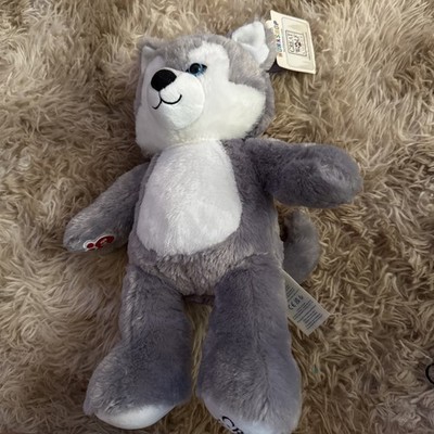Build A Bear Light Gray Wolf Great Wolf Lodge 16 Inches BAB Toy Plush