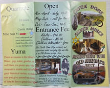 Castle Dome Silver Mines Museum/Ghost Town Old Arizona's Best Brochure