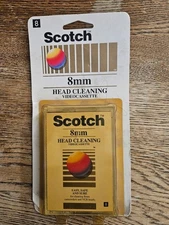 Scotch 8mm Head Cleaning Video Cassette Tape for Camcorders & VCR Sealed!