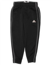 Adidas Boys Climalite Tracksuit Trousers Joggers 4-5 Years  Black Polyester BJ09