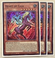 Yugioh! 3x Heart of Gaia MZMU-EN033 Super Rare 1st Ed NM