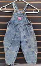 Vintage OshKosh B  gosh Baby Overalls 4T Acid Wash Denim Vestbak USA