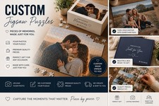 Custom Personalized Photo Jigsaw Puzzle 1000- Pieces Interlocking Cardboard 17 