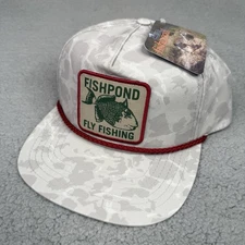 Fishpond Fly Fishing Hat Cap Snap Back Gray Flats Camo Trigger Rope Trucker NWT