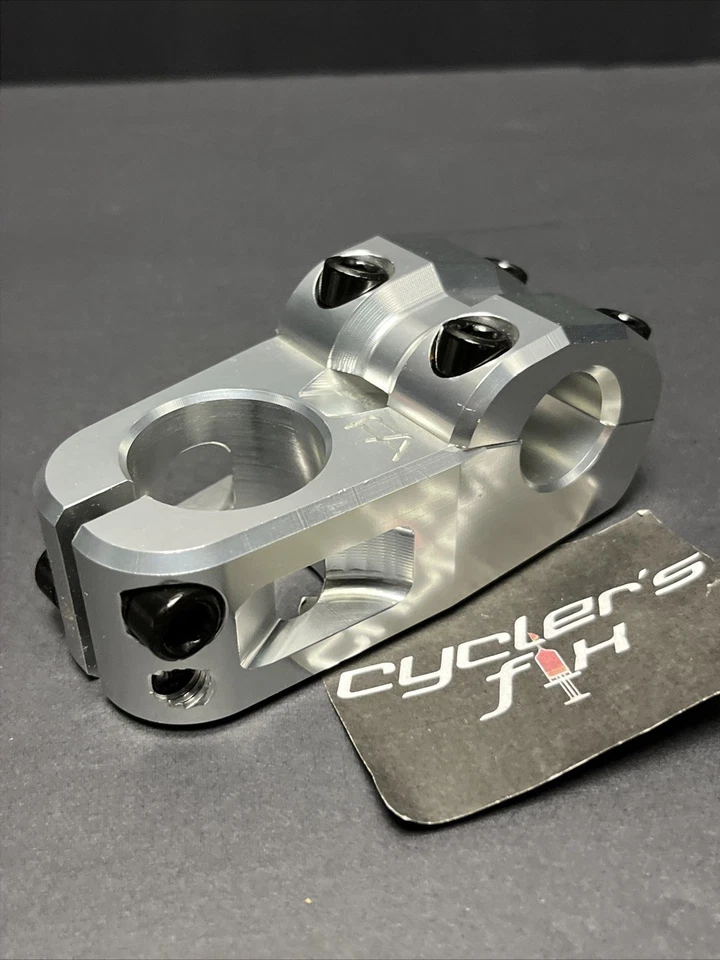 New Free Agent CNC 1 1/8th Silver Threadless Top Load Stem BMX Bike Freestyle Gt - Image 4 of 4