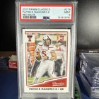 2017 Patrick Mahomes Panini Classics Red Back /299 RC PSA 9 Mint Chiefs