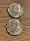 2 40% Silver Kennedy Half Dollars