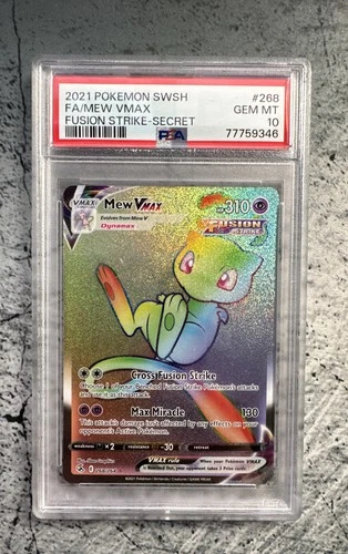 Mew VMAX (Secret) 268/264 Swsh08: Fusion Strike PSA 10
