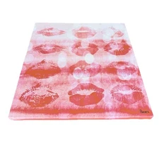 Vtg Parvez Taj Michael Framed Hand Stretched,MDF Framed, Black light Glo,pink