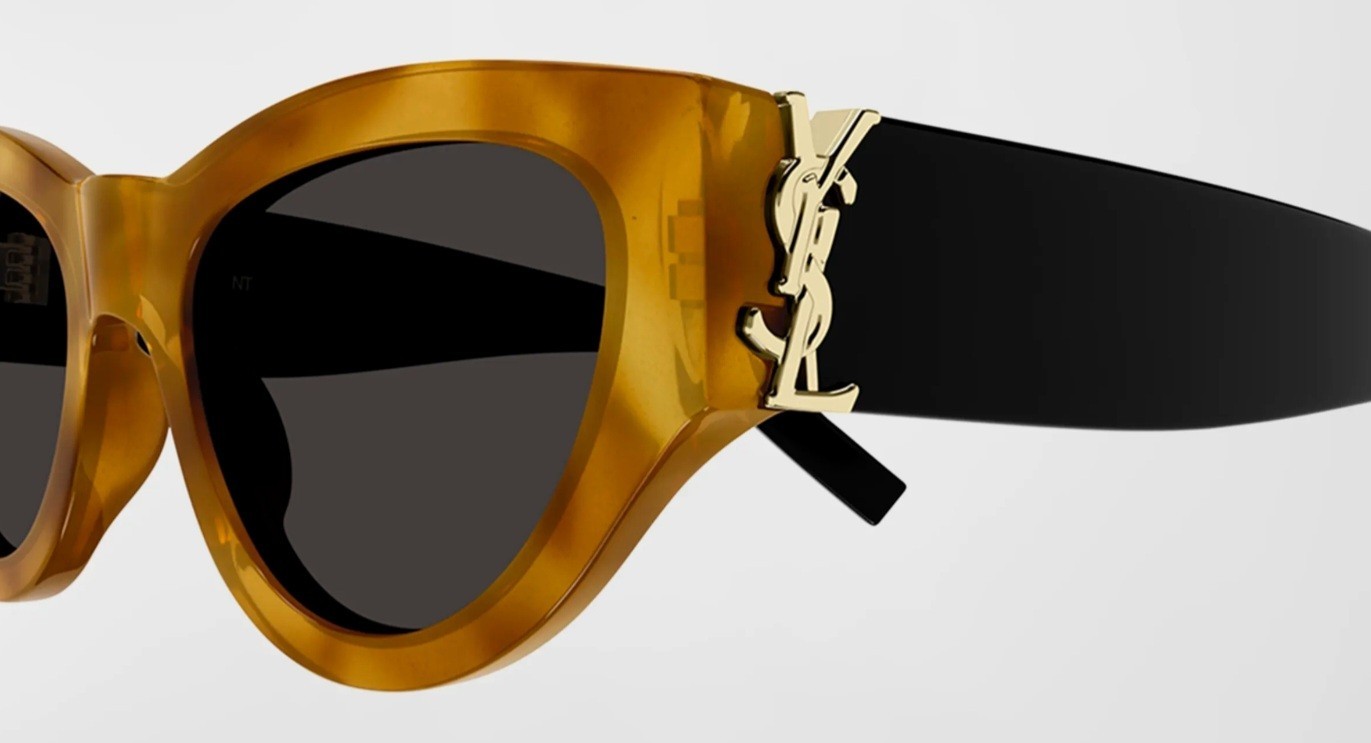 OCCHIALI DA SOLE YSL SAINT LAURENT MARRONE NERO OCCHIO DI GATTO RARI! SEMPRE ? AUTENTICO