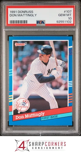 1991 DONRUSS #107 DON MATTINGLY YANKEES PSA 10