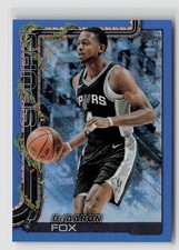 De'aaron Fox #H157 2025-26 Topps Holiday Metallic Blue Glitter Spurs Read