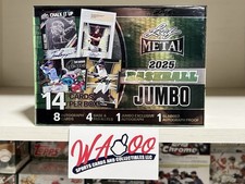 2025 Leaf Metal Baseball MLB Factory Sealed Jumbo Trading Card Box 9 Autos!