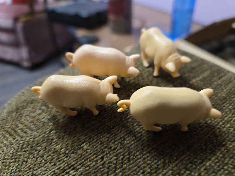 Unknown Brand Pigs Higher Quality Lot Of 4 Used SLP Anout 1 1/2" Long
