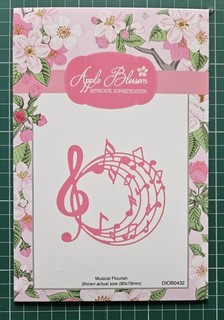 Apple Blossom Intricate Musical Flourish Die Opened But Never Used