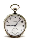 Antique Pocket Watch LONGINES Open Face Cal 19.75N Case Steel 50mm 1928c Working