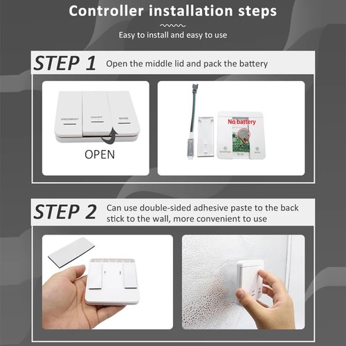 DC5-24V WS2811 Running Water Flowing LED Light Strip Controller 3Key RF Button - Picture 5 of 6