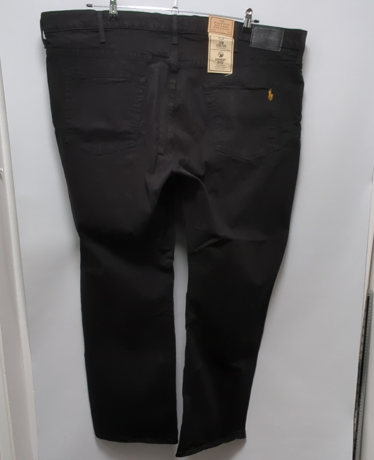 Polo Ralph Lauren Hampton Relaxed Straight Stretch Jeans Black W48 L32 image 5