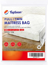 Plastic Mattress Bag for Moving and Storage Cover, 1.5MIL, Twin/Full Size Wat...
