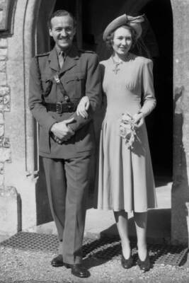 English Actor David Niven And His First Wife Primula Old Photo