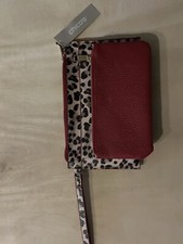 Chicos Royal Leopard RFID Wristlet with zip top - 570251962 - NWT